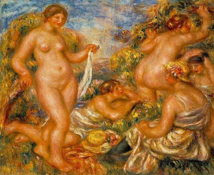 Bathers,, Pierre-Auguste Renoir